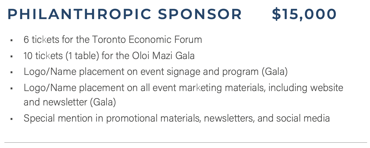 PHILANTHROPIC SPONSOR